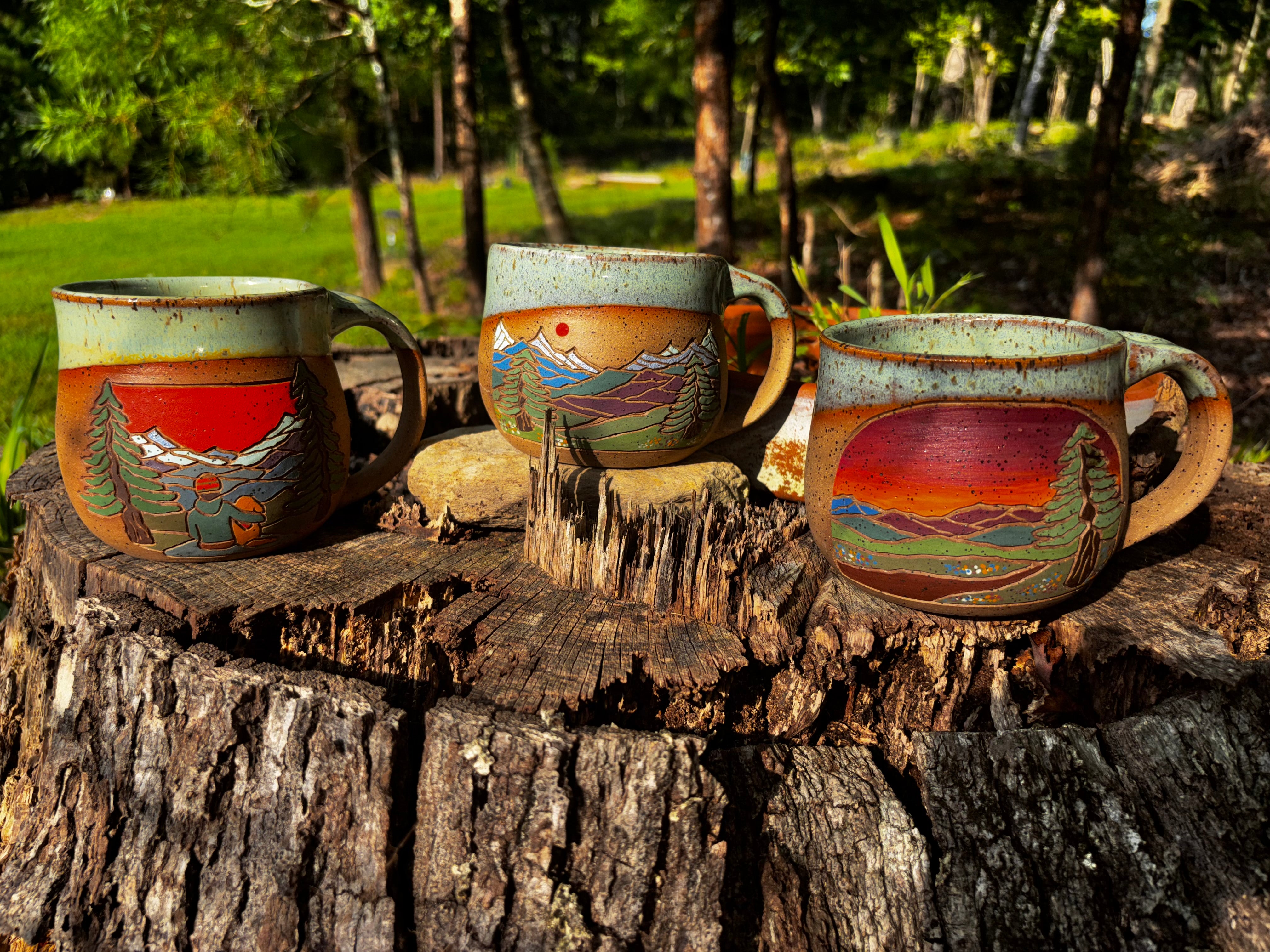 Artisan Mountain Stoneware Mugs - 3 Designs