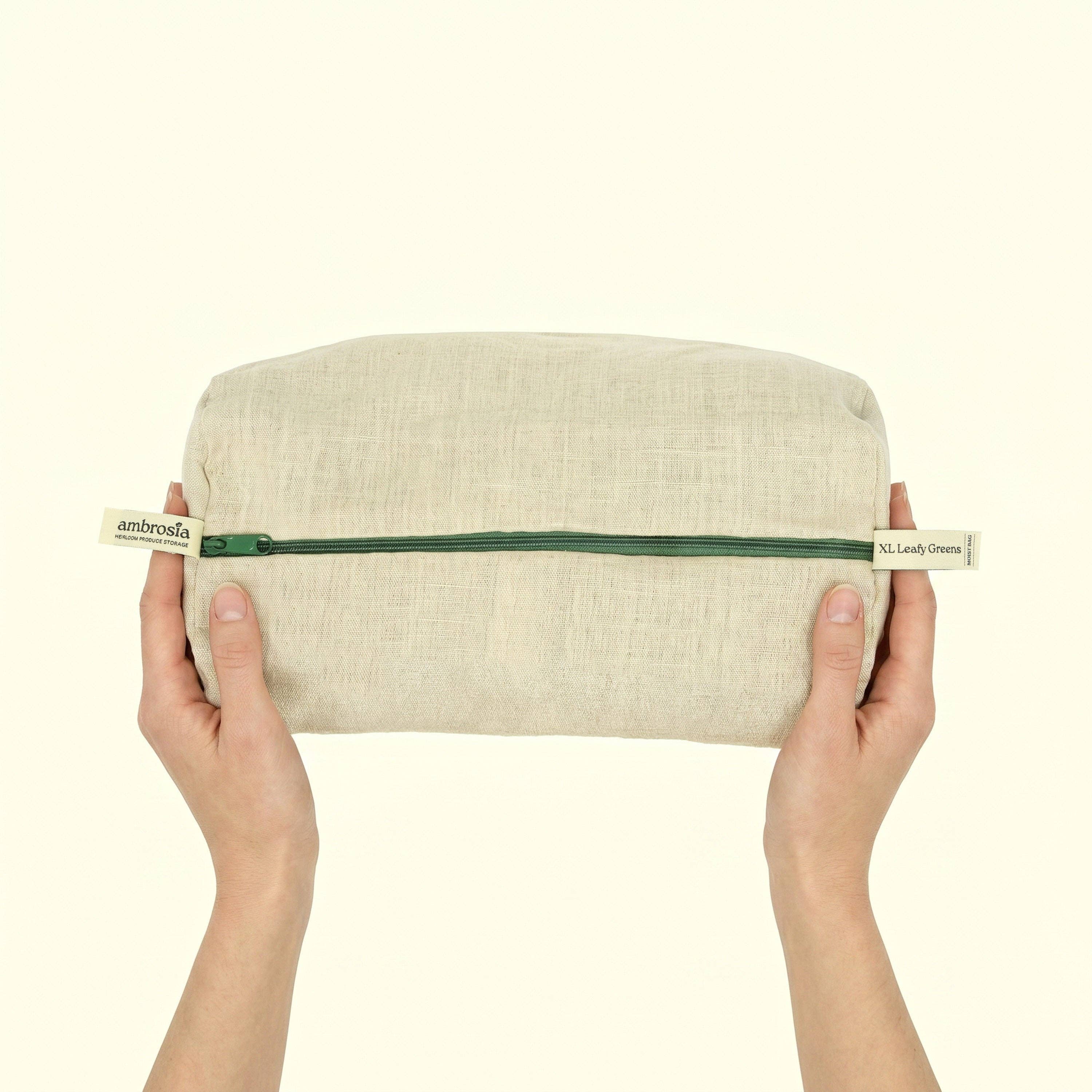 XL Leafy Greens Bag | Reusable Linen Produce Storage