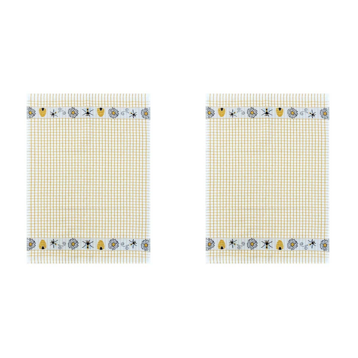 Poli-Dri Jacquard Honey Bees Tea Towel - Pack of 2