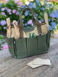Garden Tool Bag – Heavy Waxed Canvas Tote for Tools & More - Made in USA!