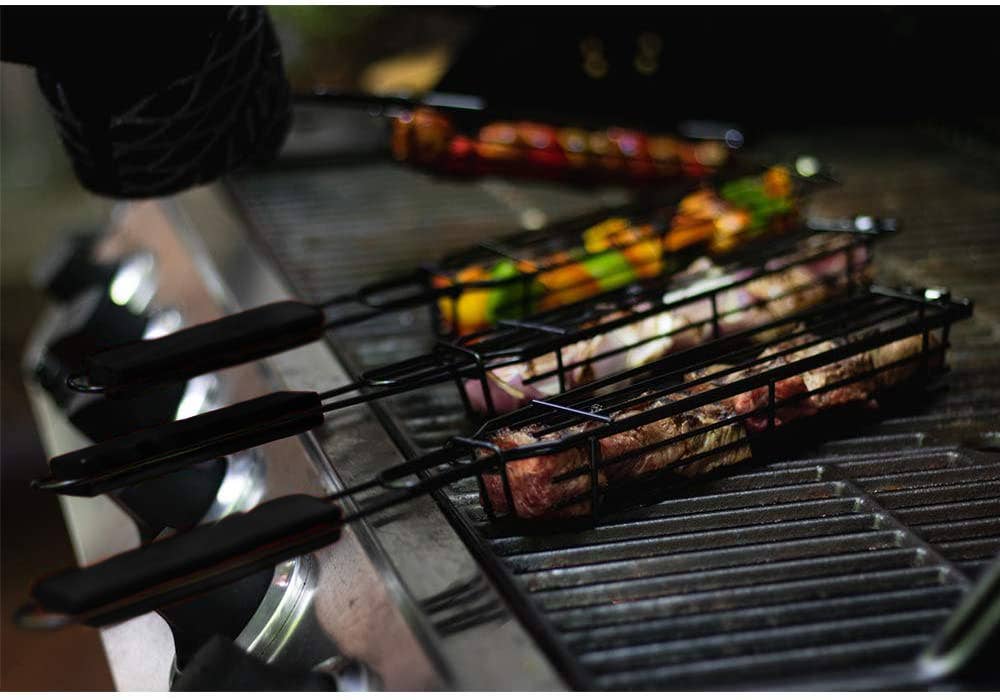 Outset Non-Stick Kabob Grill Baskets, Set of 4