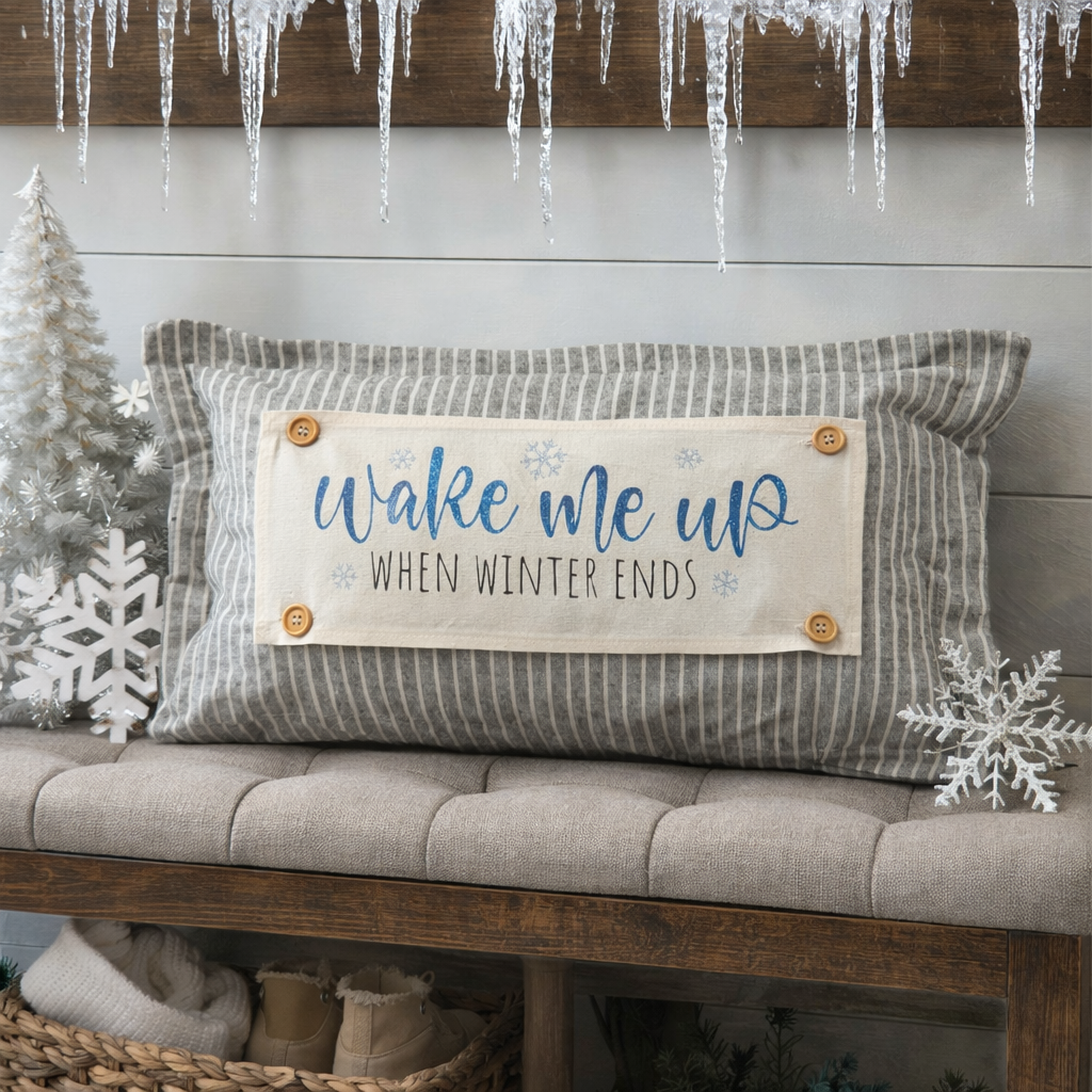 CHARCOAL/CREAM STRIPES:  PILLOW ONLY (with insert)