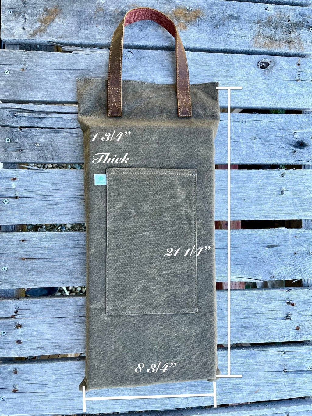 NEW | Gardening Knee Pad – Waxed Canvas Garden Kneeler with Tool Pocket