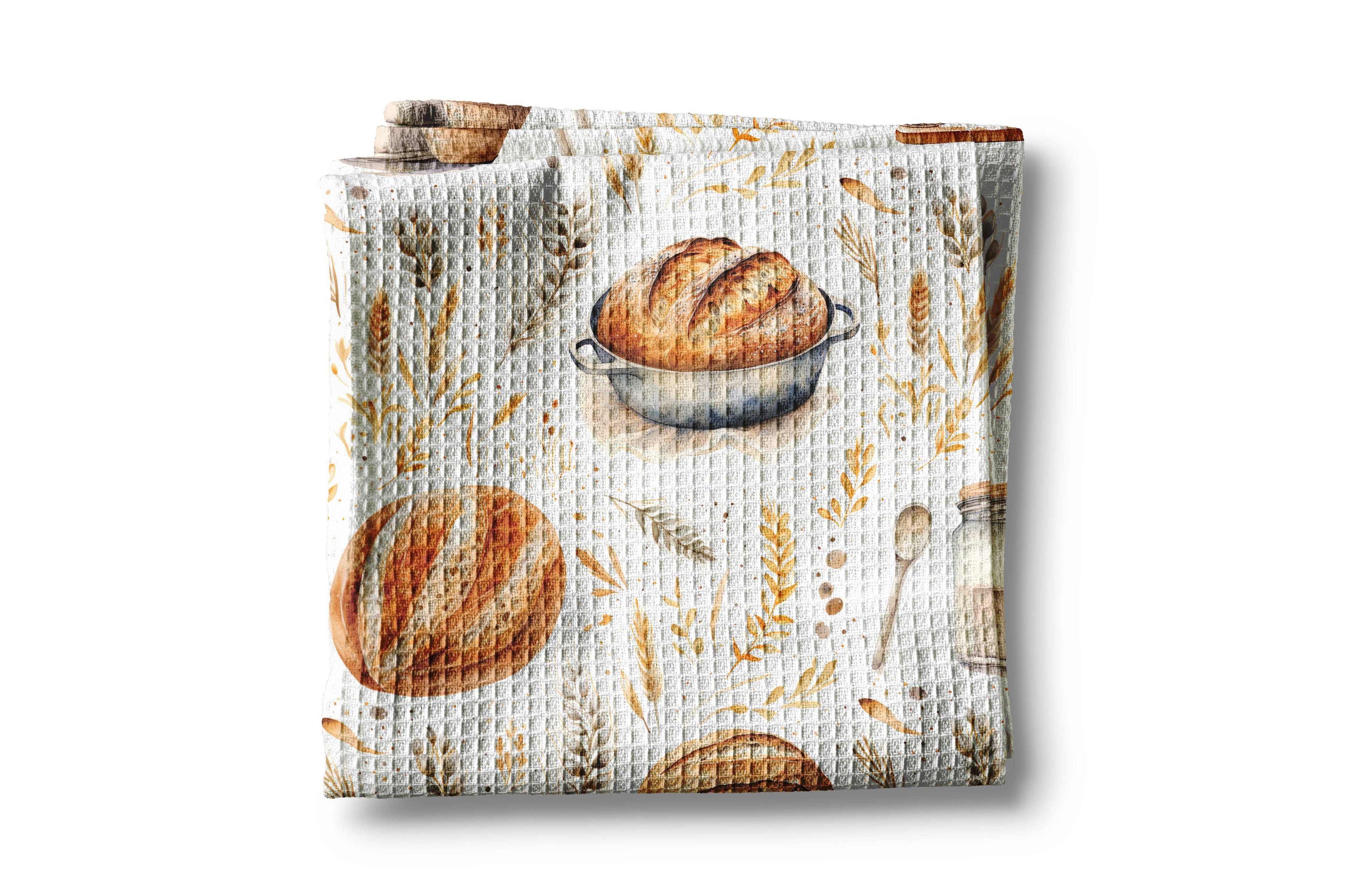 Sourdough Waffle Weave Kitchen Towel, Cozy Bread Baking Towel for Farmhouse Kitchens
