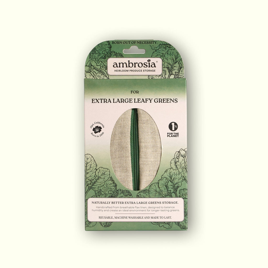 XL Leafy Greens Bag | Reusable Linen Produce Storage