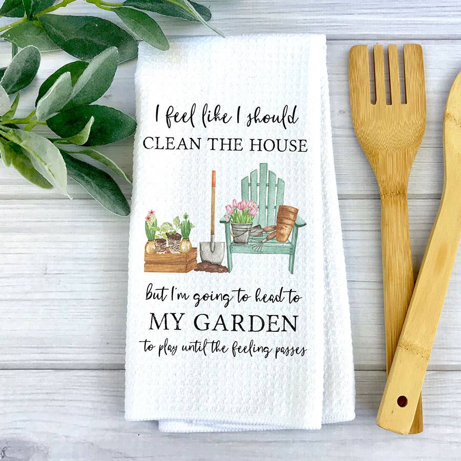 Garden Therapy Kitchen Towel, Cozy Gardening Gift for Plant Lovers & Cottage Kitchens