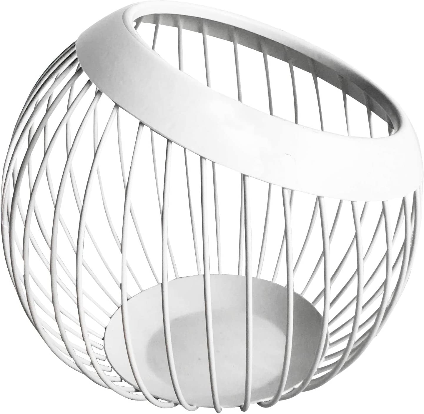 Metal Wire Fruit Bowl Sturdy Fruit Basket Fruit Holder Snack Storage Decorative Centerpiece Bowl for Modern Kitchen, Countertop, Living Room (Deep Brown)