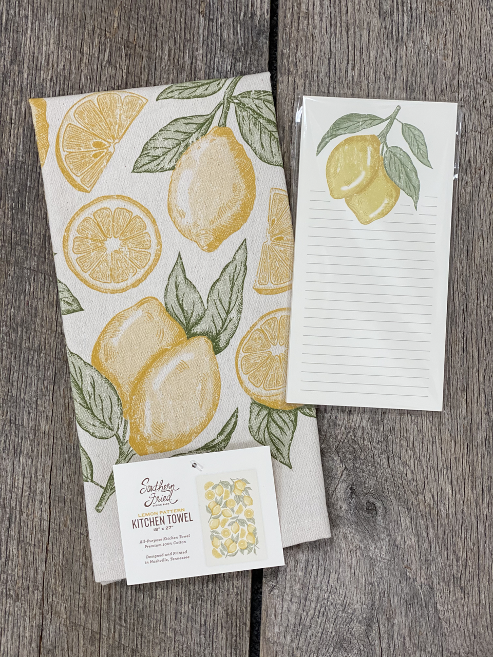 Hand-Illustrated Lemon Kitchen Towel | Screen Printed | Nashville Made