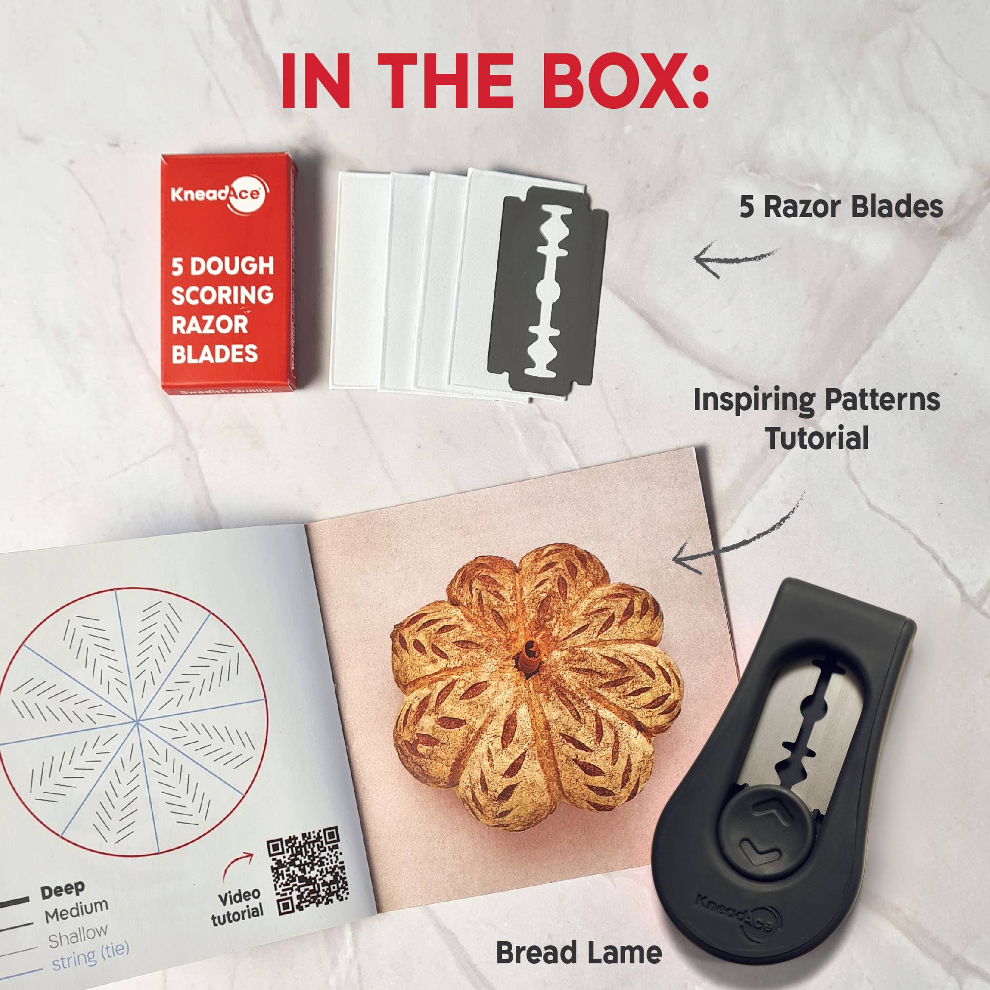 Artisan Sourdough Bread Making Kit – Starter Jar, Oval Banneton Baskets & Bread Lame