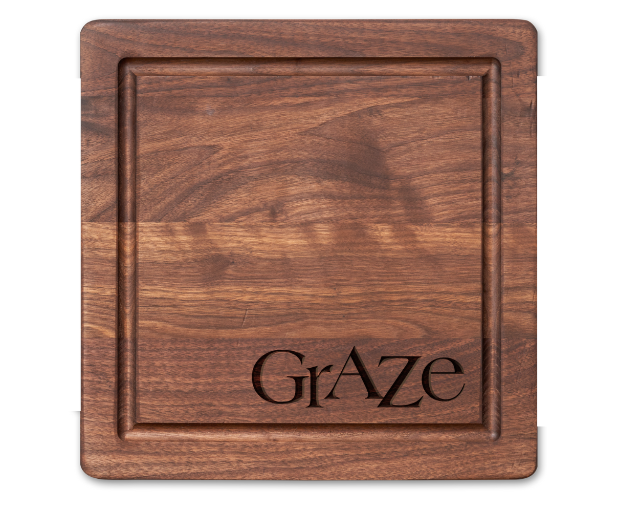 Graze Engraved Walnut Charcuterie Board