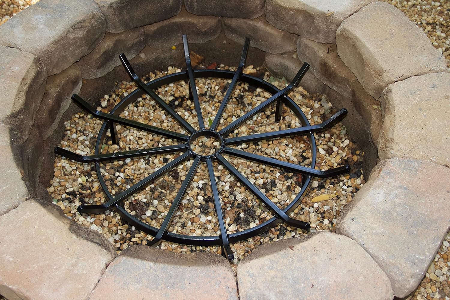 Wagon Wheel Firewood Grate for Fire Pit - Made in the USA (20 Inch)