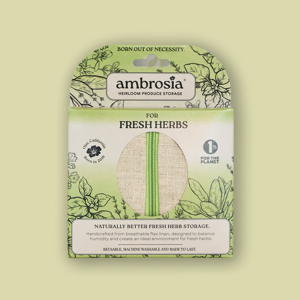 Reusable Linen Fresh Herb Storage Bag — Ambrosia Bag