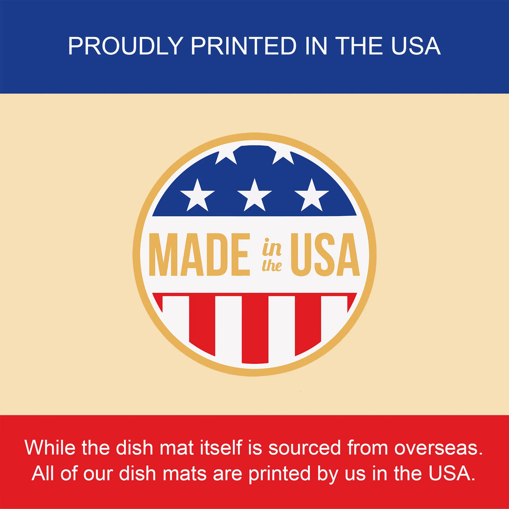 Chicken Farmhouse Garden Dish Drying Mat