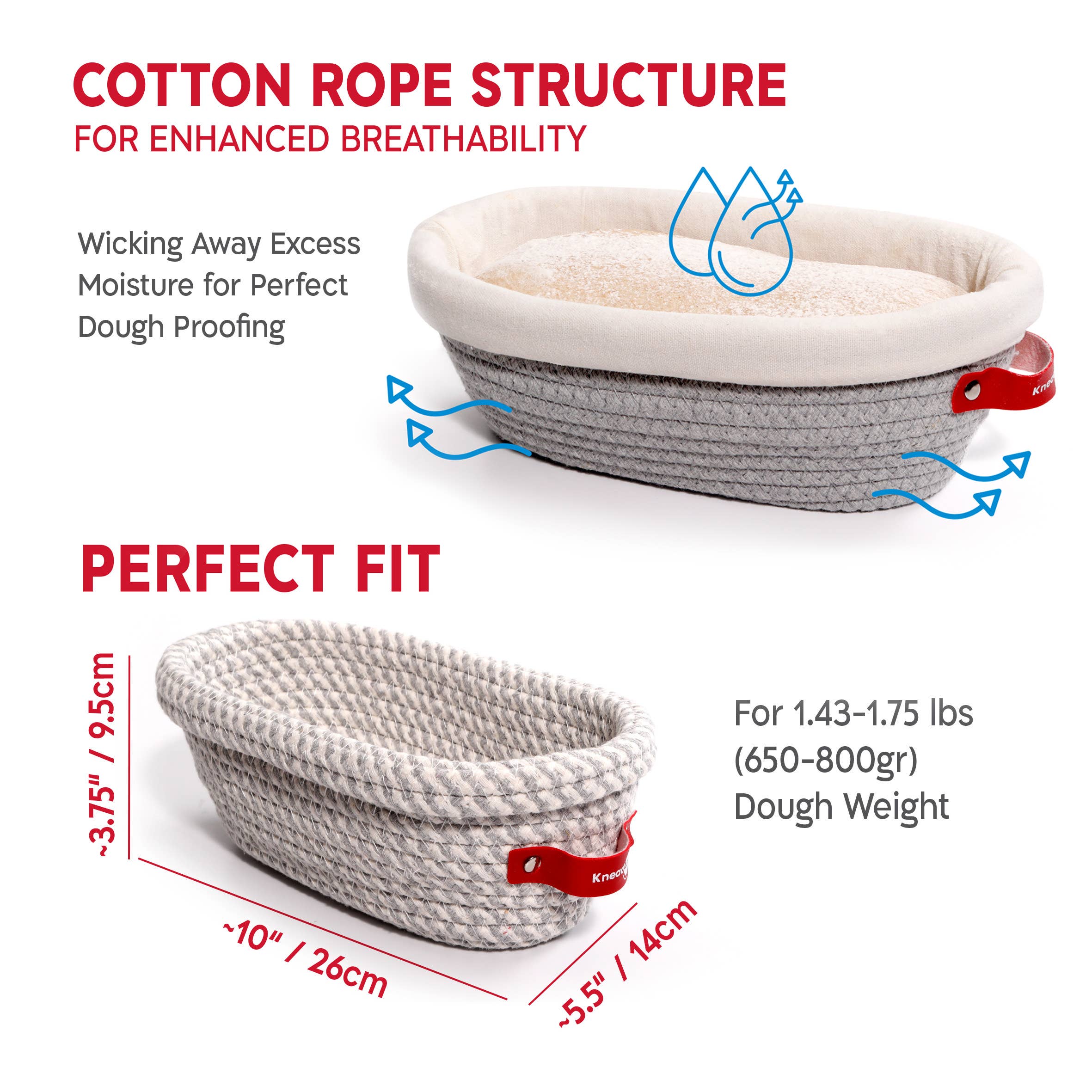 Artisan Sourdough Bread Making Kit – Starter Jar, Oval Banneton Baskets & Bread Lame