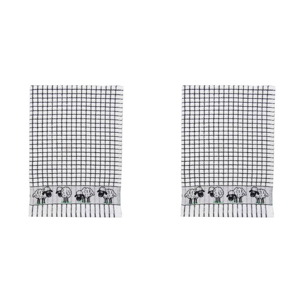 Poli-Dri Jacquard Sheep Tea Towel | Pack of 2