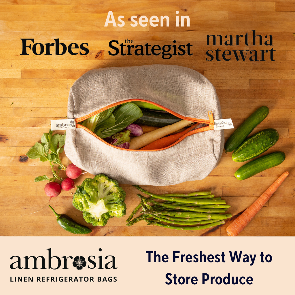 Ambrosia Bag Reusable Flax Linen Mushroom Storage Bag – Fresh Fridge Storage
