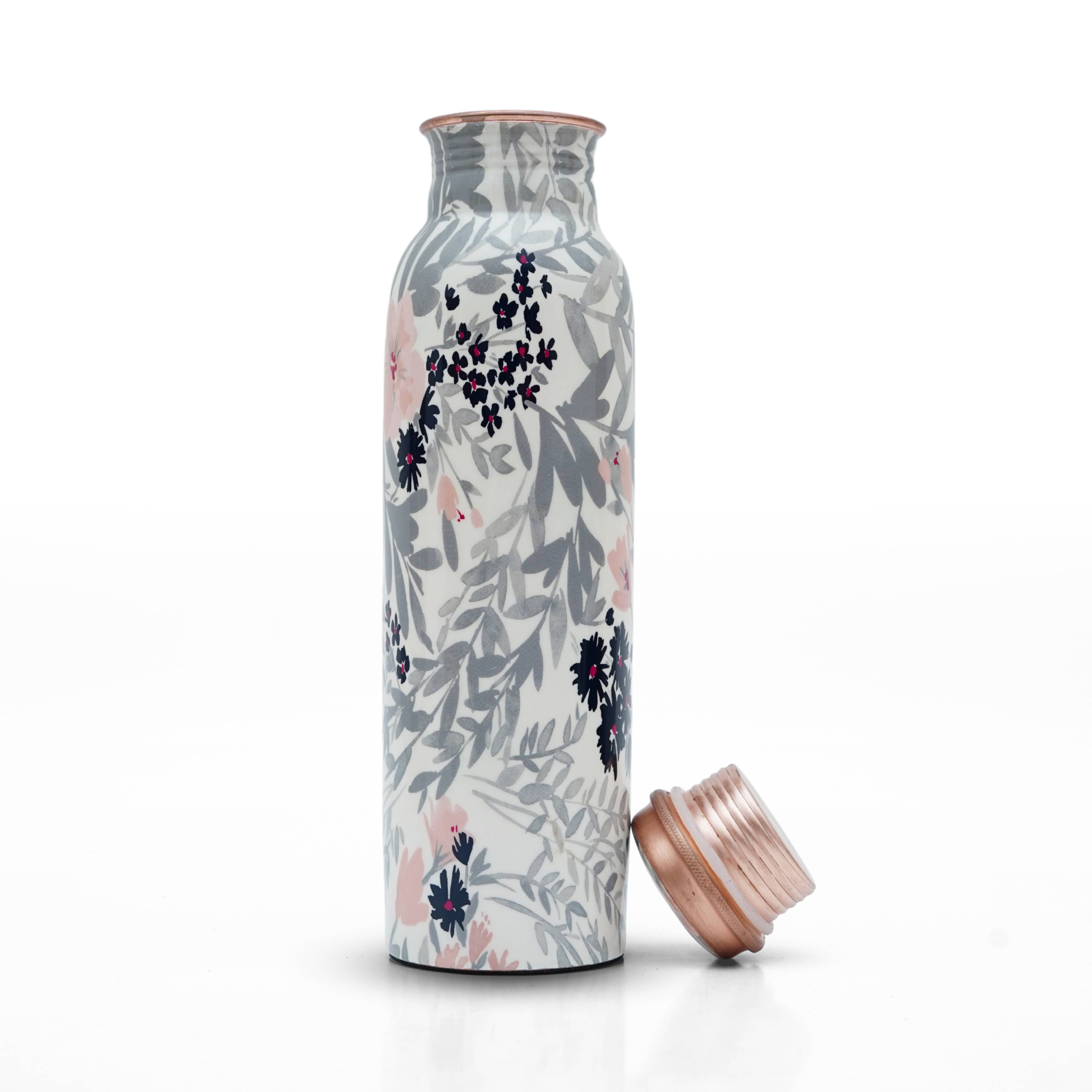 Pure Copper Water Bottle 34 oz - Leaf / Perilla
