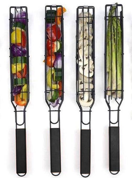 Outset Non-Stick Kabob Grill Baskets, Set of 4