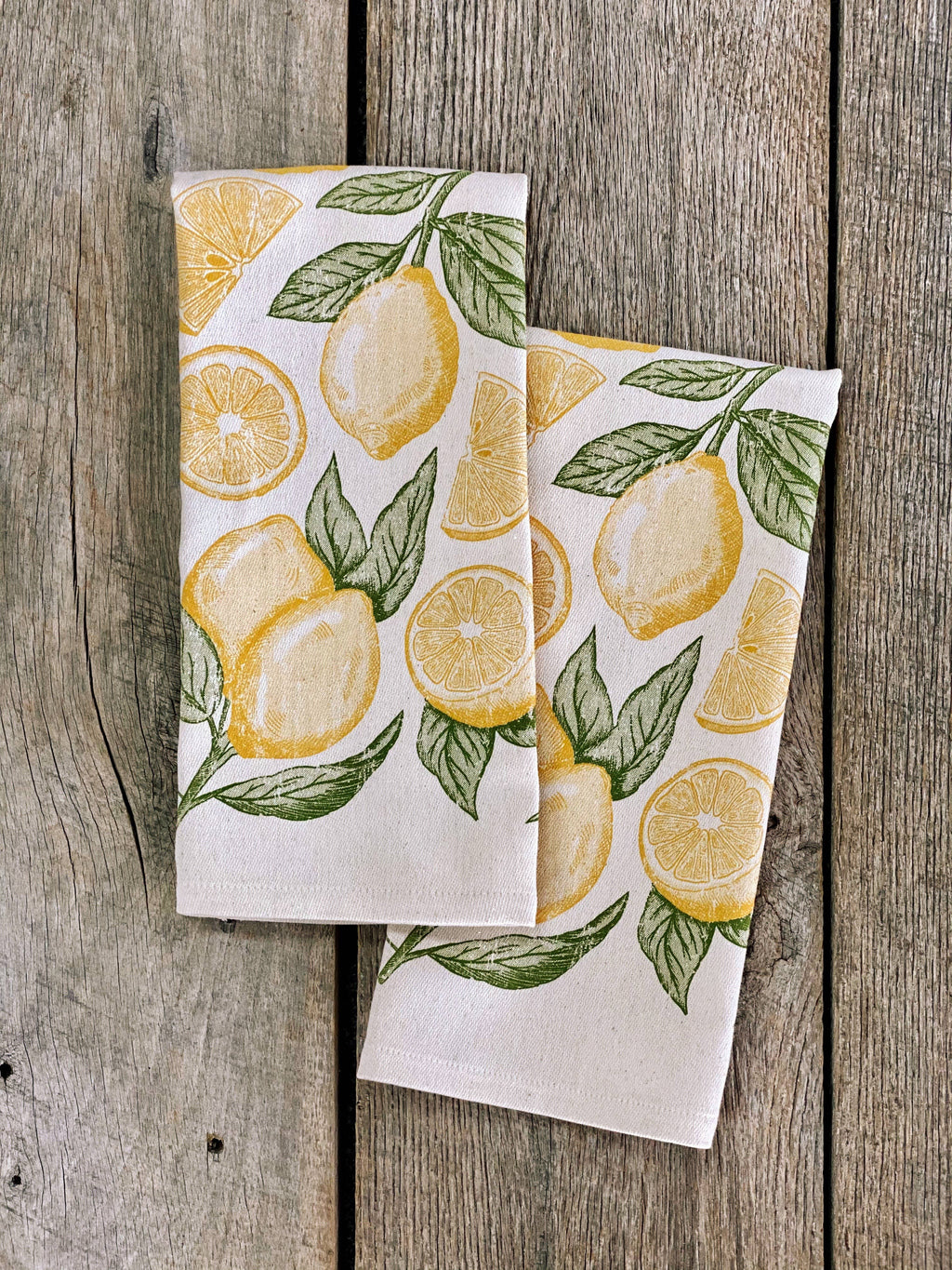 Hand-Illustrated Lemon Kitchen Towel | Screen Printed | Nashville Made