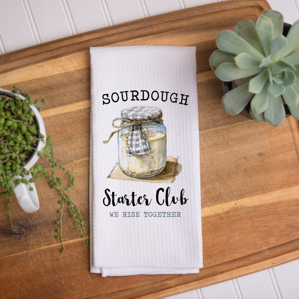 Sourdough Starter Club Kitchen Towel, Cozy Bread Baking Gift for Sourdough Lovers