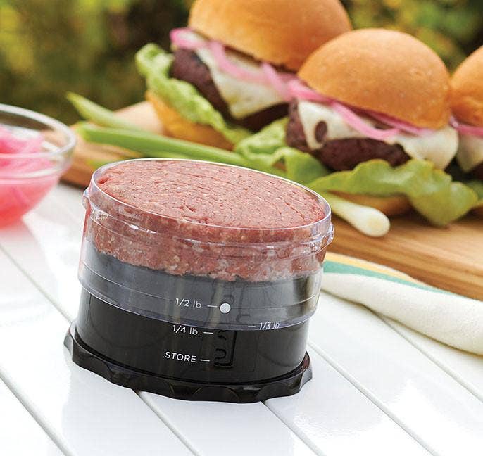 Adjustable Burger Press, Makes 1/4, 1/3 or 1/2 lb Patties, Dishwasher Safe