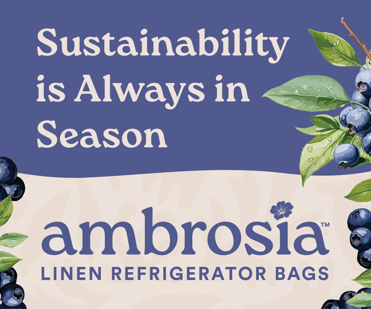 Ambrosia Bag Reusable Flax Linen Produce Bag for Berries – Spring Kitchen