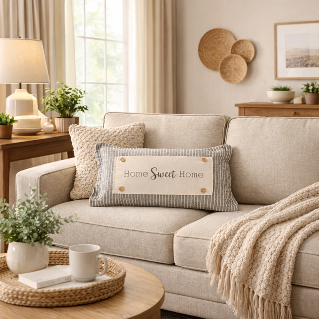 CHARCOAL/CREAM STRIPES:  PILLOW ONLY (with insert)