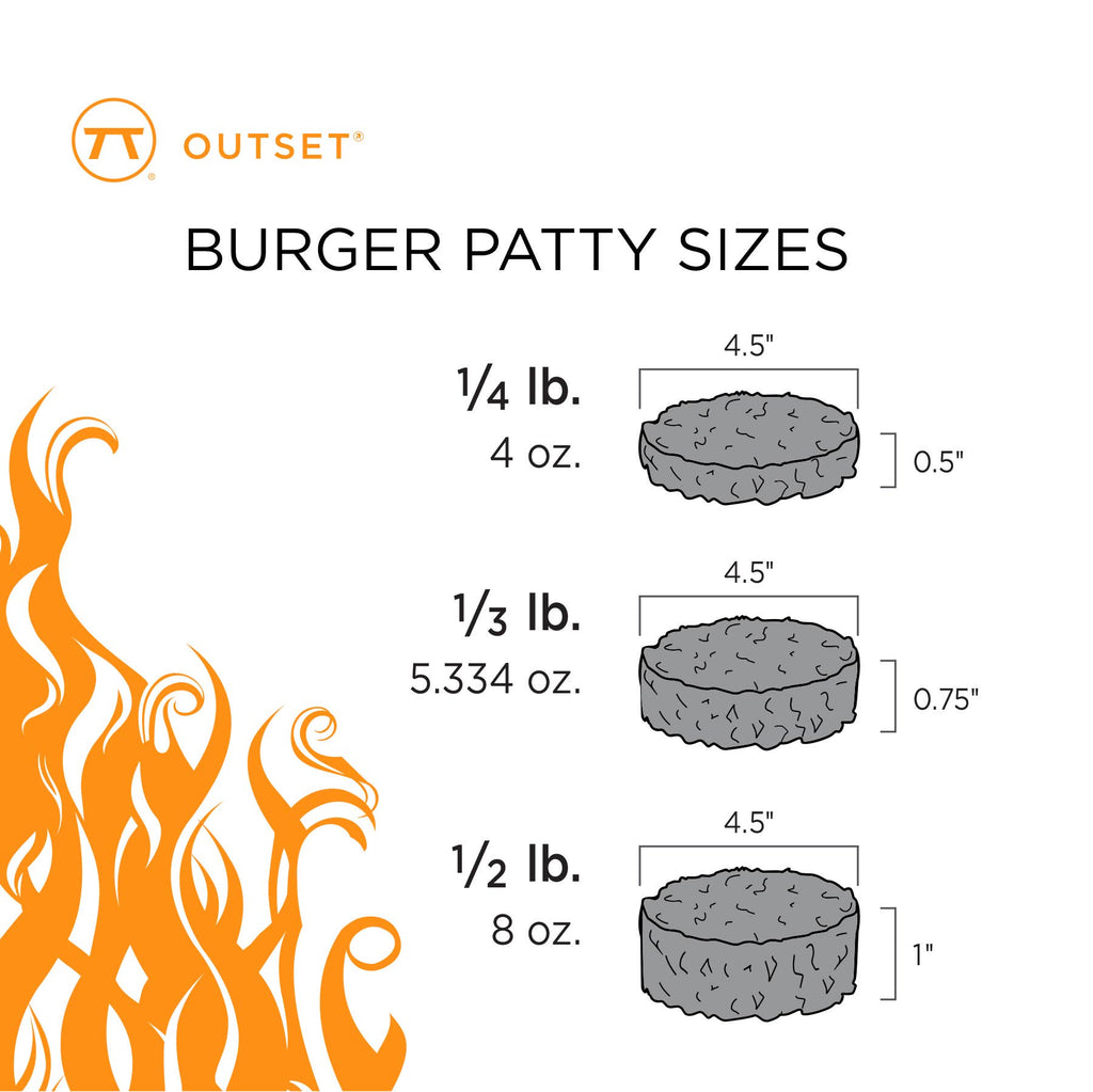 Adjustable Burger Press, Makes 1/4, 1/3 or 1/2 lb Patties, Dishwasher Safe