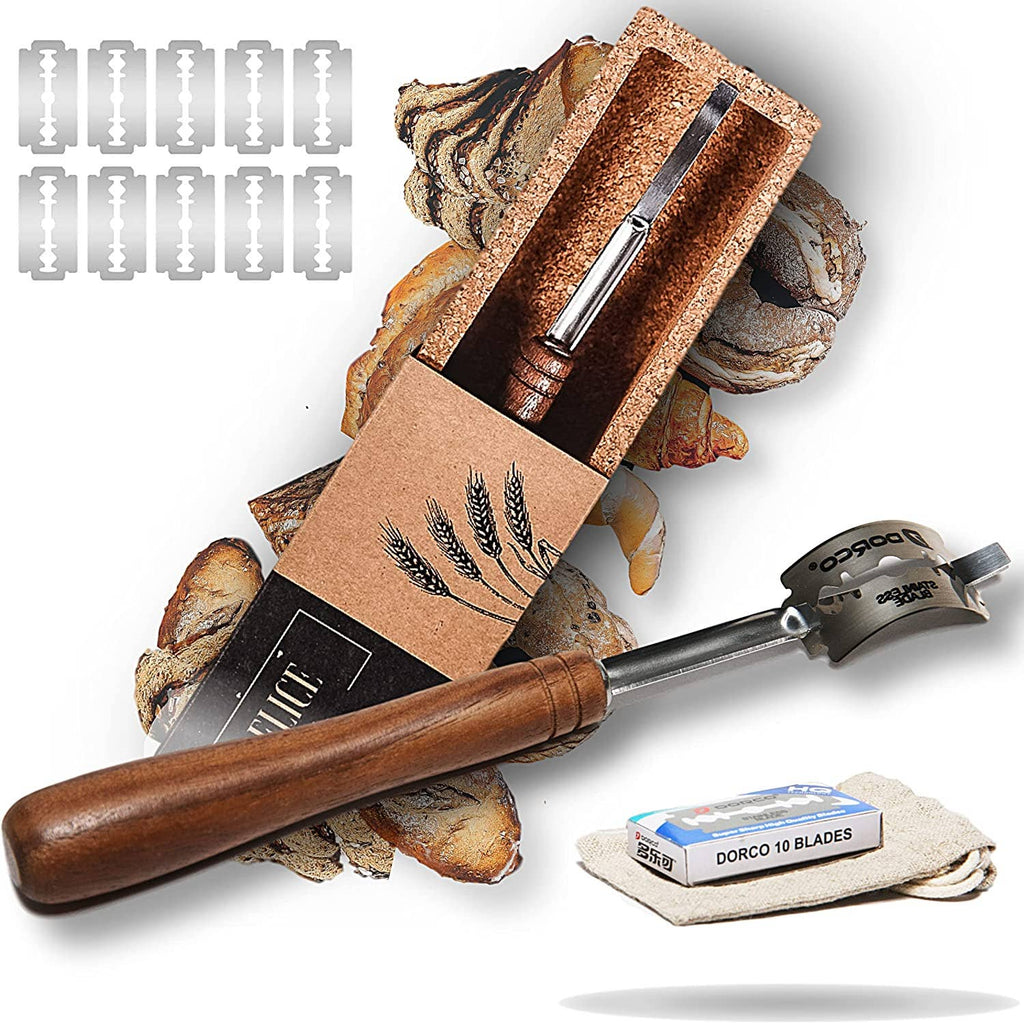 Walnut Wood Bread Lame with Blades & Storage – Artisan Scoring Tool