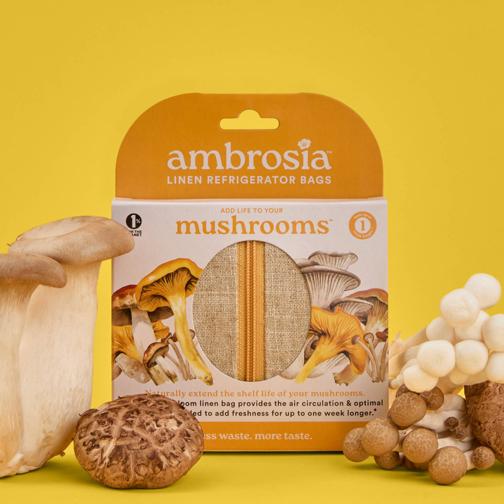 Ambrosia Bag Reusable Flax Linen Mushroom Storage Bag – Fresh Fridge Storage