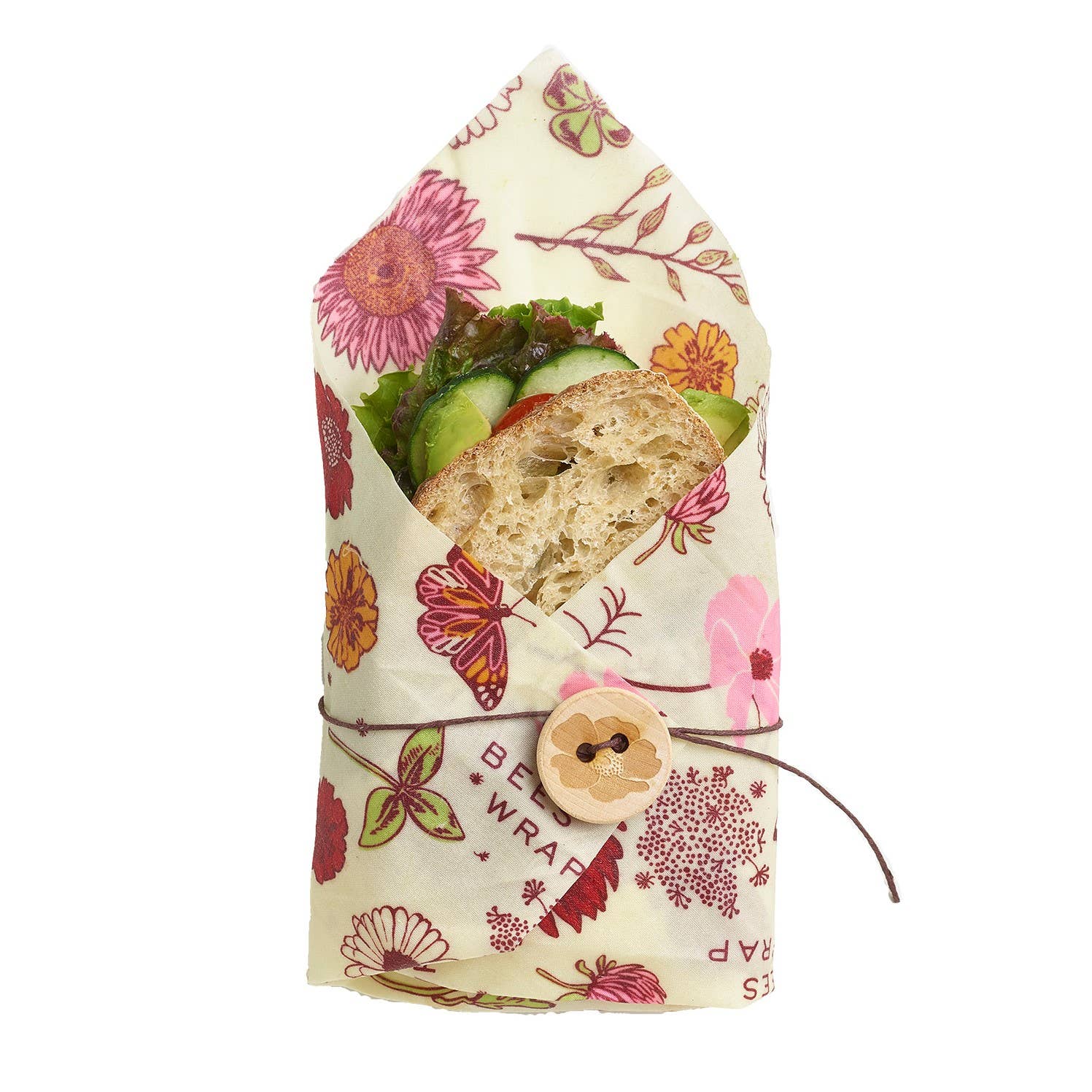 Reusable Beeswax Sandwich Wrap – Meadow Magic Organic Cotton Lunch Wrap