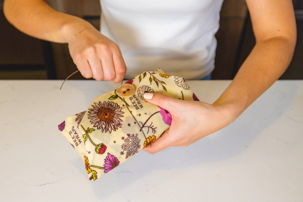 Reusable Beeswax Sandwich Wrap – Meadow Magic Organic Cotton Lunch Wrap