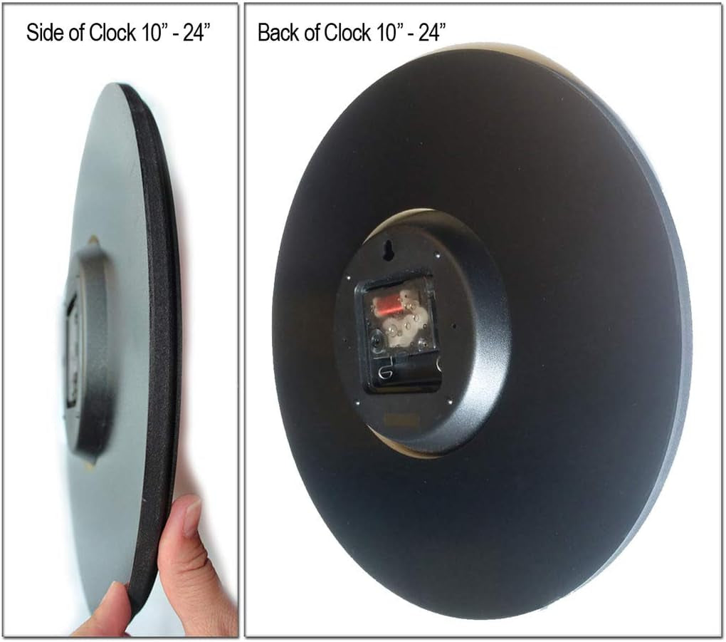 Gray Clocks | Ultra Quiet Quartz Mechanism | Hand Made in USA Beautiful Crisp Lasting Color | Comes in 8 Sizes (12-Inch, 2. Harbor White)