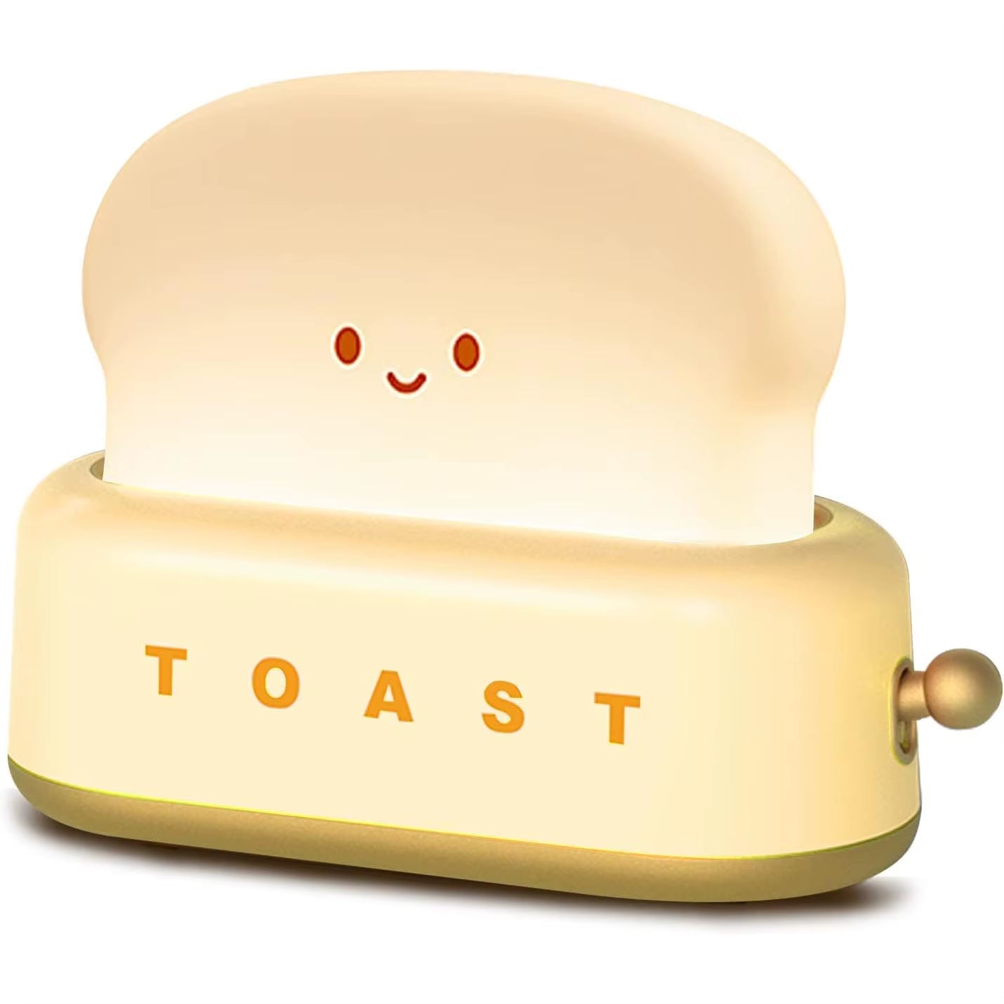 BANDIAN Bread Toast Cartoon LED Night Light Cute Home Decor Kawaii Bread Table Lamps Night Portable Light with Timer Tiny Lamp