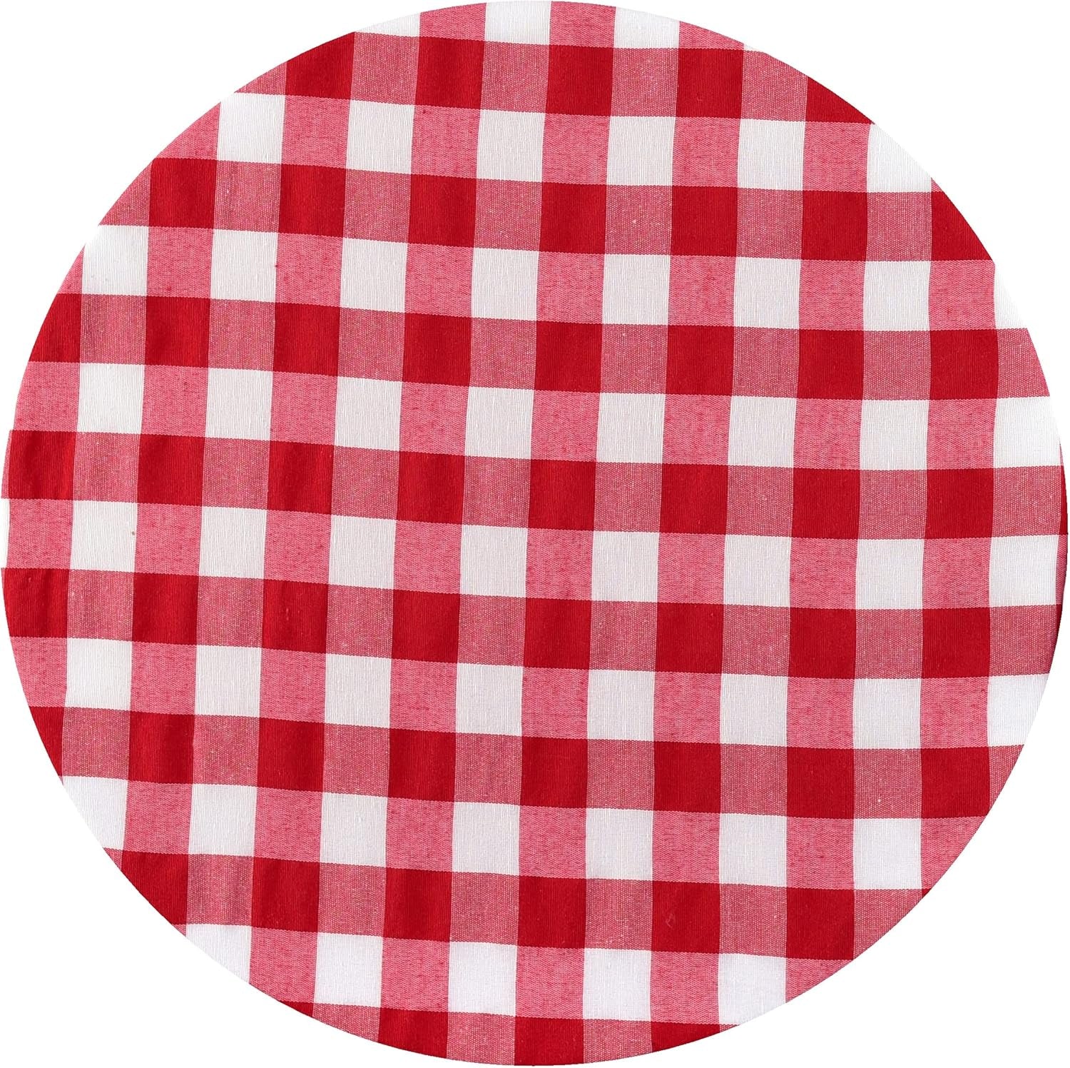 Handmade Reusable Cotton Fabric Bowl Covers - Two Layers of Fabric (Set of 3, Red Plaid-2)