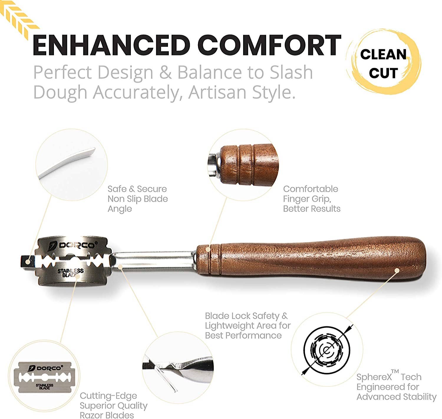 Walnut Wood Bread Lame with Blades & Storage – Artisan Scoring Tool