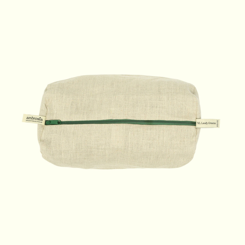 XL Leafy Greens Bag | Reusable Linen Produce Storage