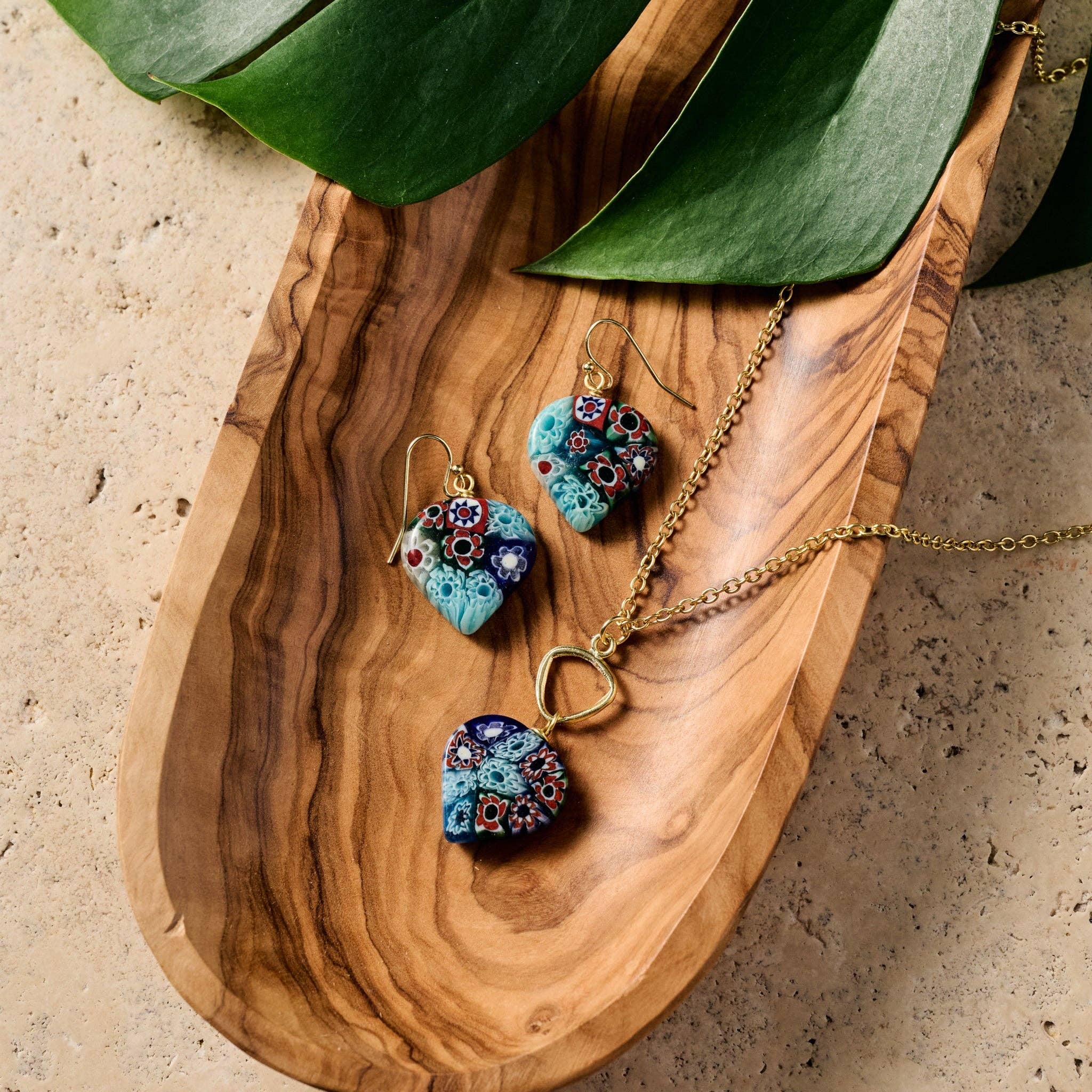 Colorful Millefiori Glass Pendant Necklace, A Lovely Handcrafted Treasure