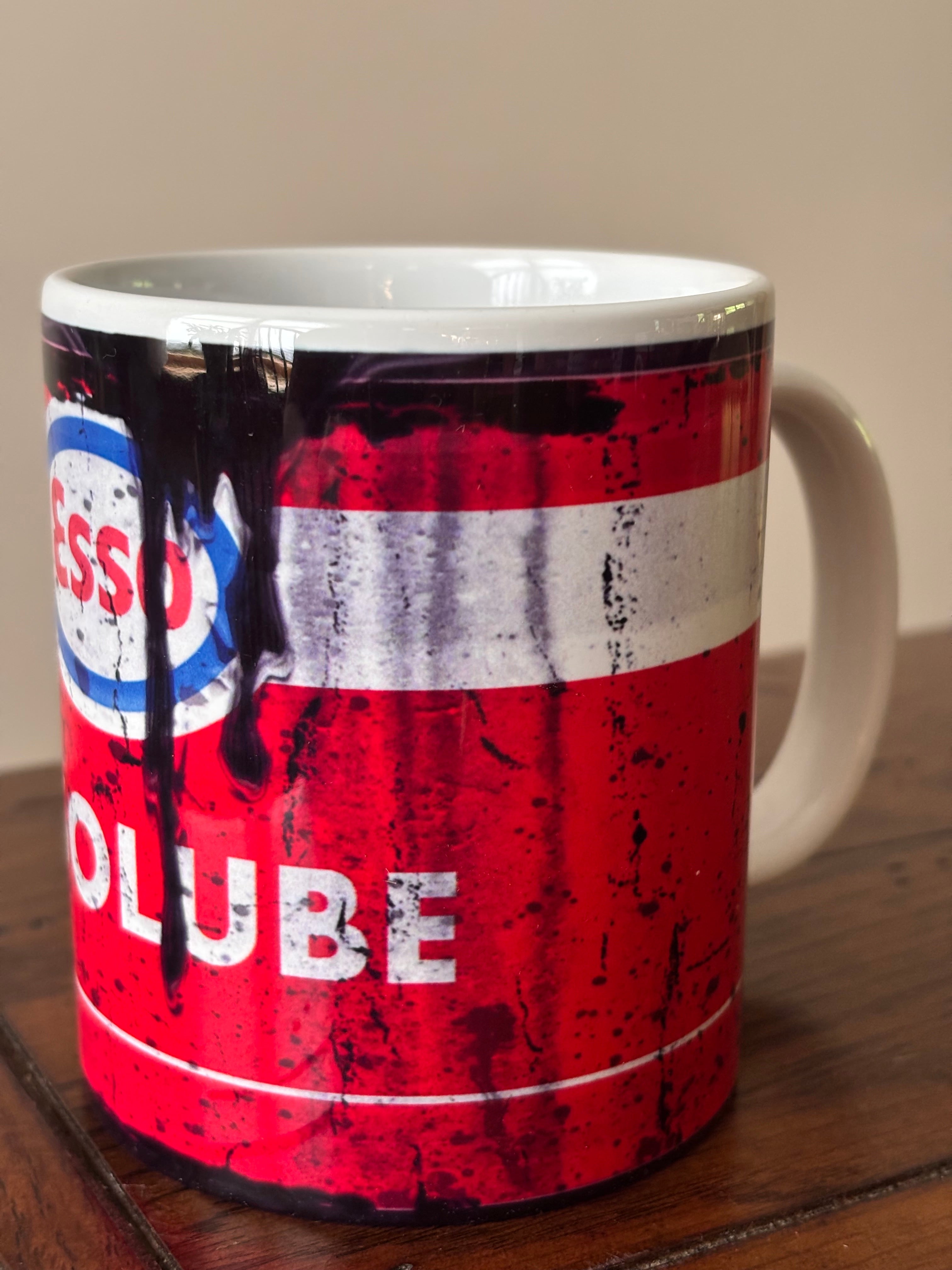 Vintage Oil Can Ceramic Coffee Mug – Rustic Workshop Collection - 11 oz