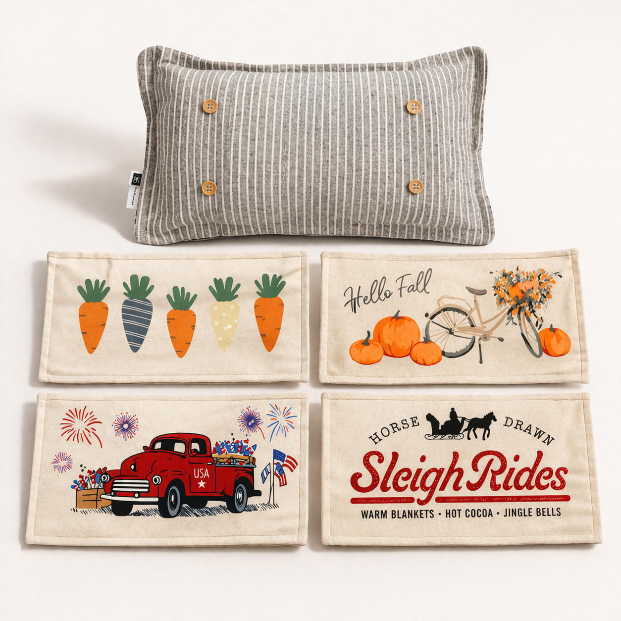 Seasonal Pillow Set – 4 Panel Collection | One Pillow, Four Seasons