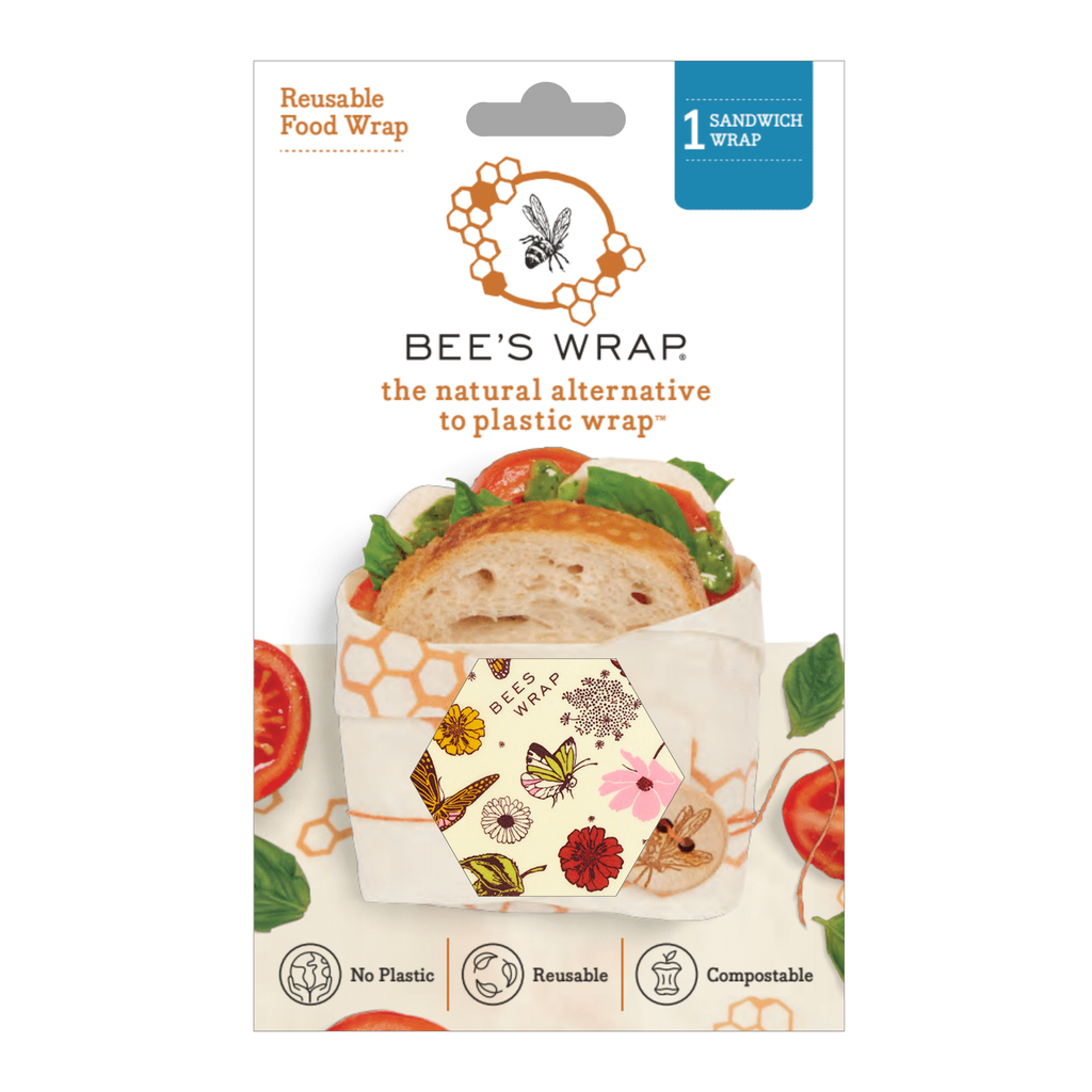 Reusable Beeswax Sandwich Wrap – Meadow Magic Organic Cotton Lunch Wrap