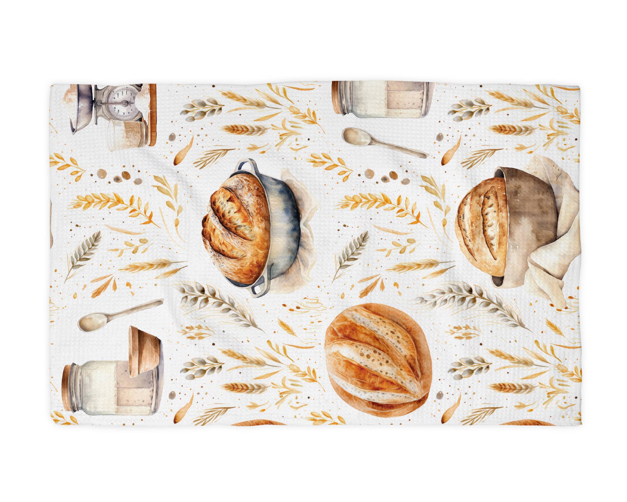Sourdough Waffle Weave Kitchen Towel, Cozy Bread Baking Towel for Farmhouse Kitchens