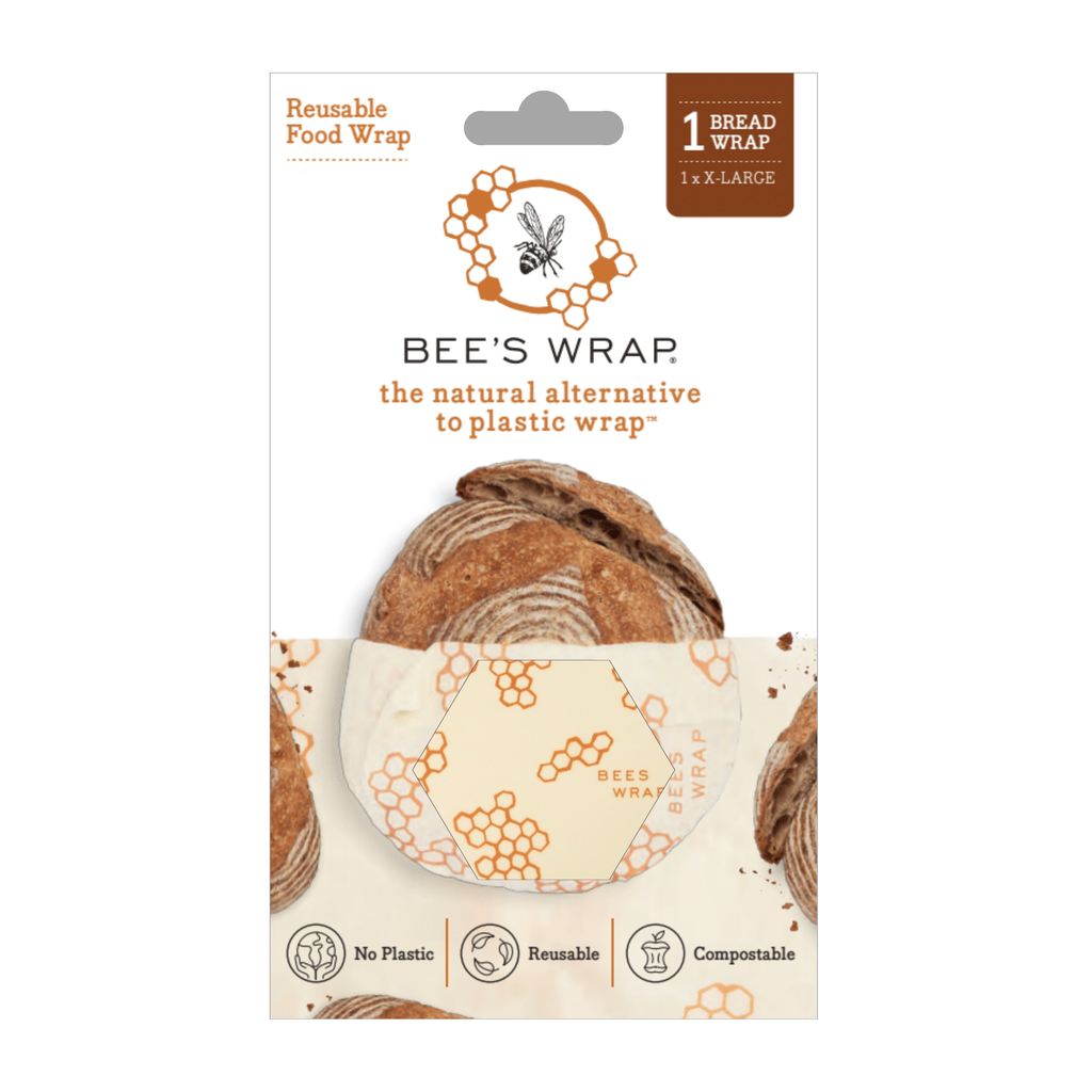 Reusable Beeswax Bread Wrap – Organic Cotton Bread Storage Wrap (XL)