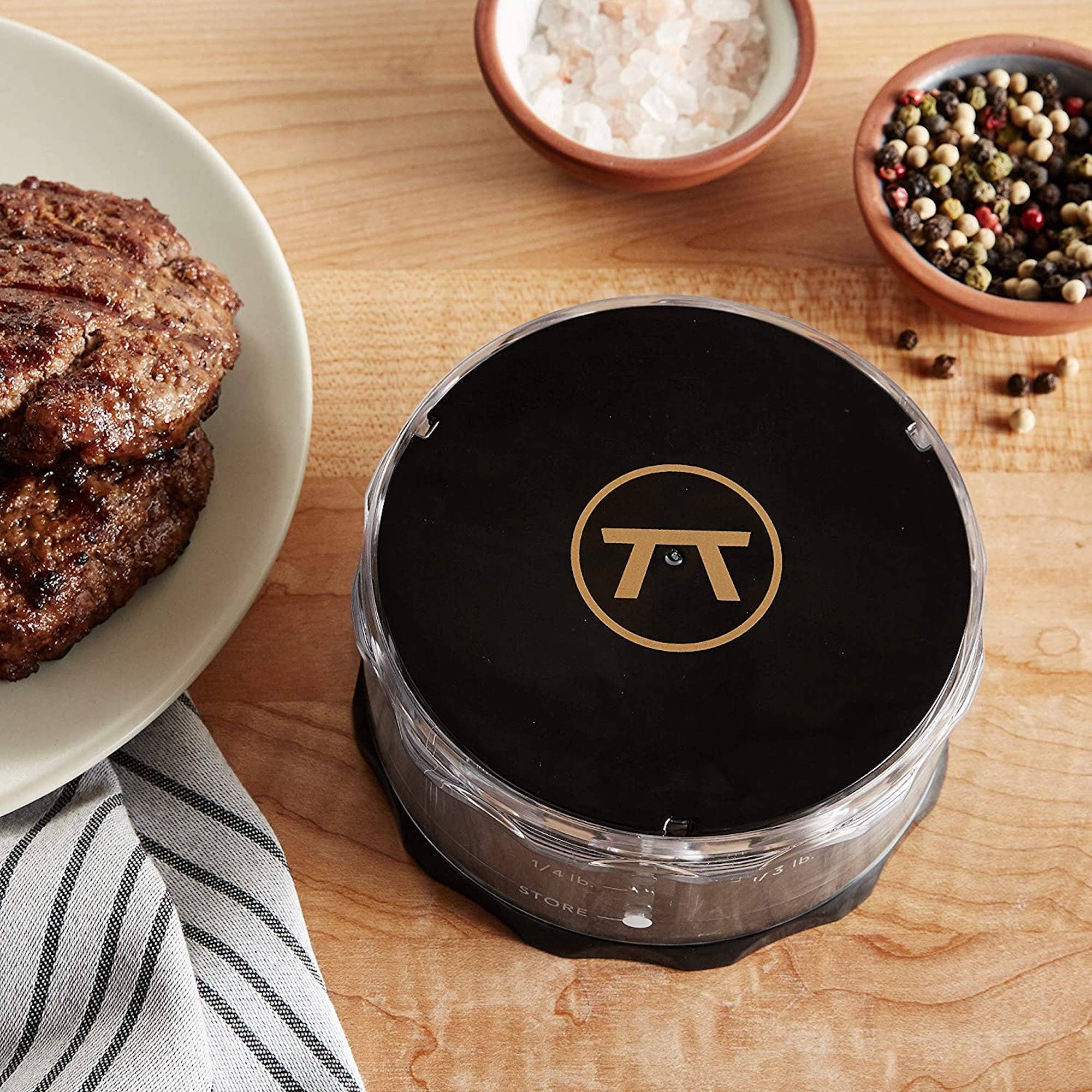 Adjustable Burger Press, Makes 1/4, 1/3 or 1/2 lb Patties, Dishwasher Safe
