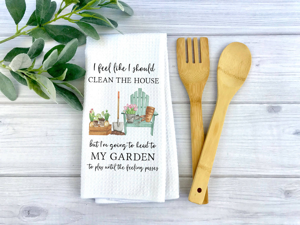 Garden Therapy Kitchen Towel, Cozy Gardening Gift for Plant Lovers & Cottage Kitchens
