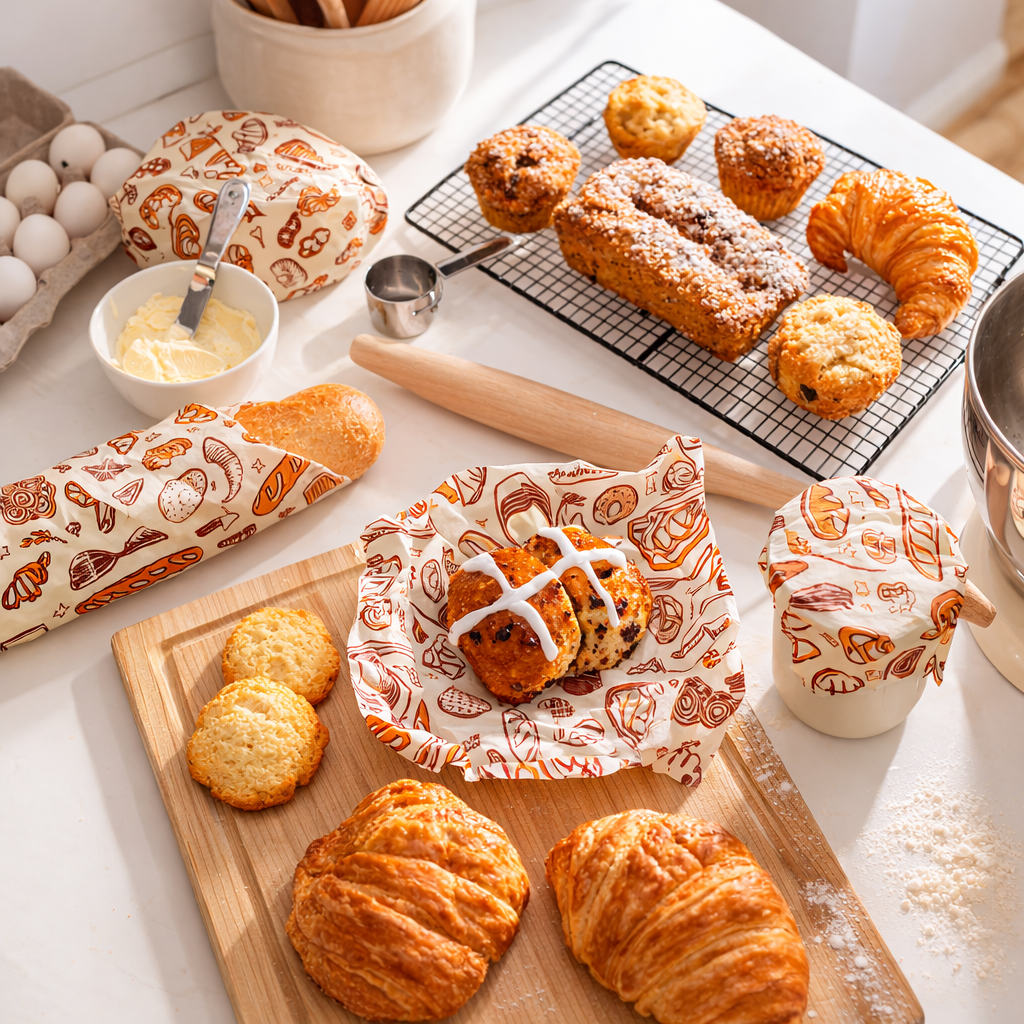 Bee’s Wrap® Bakery Lane Reusable Food Wrap Set – 3 Pack