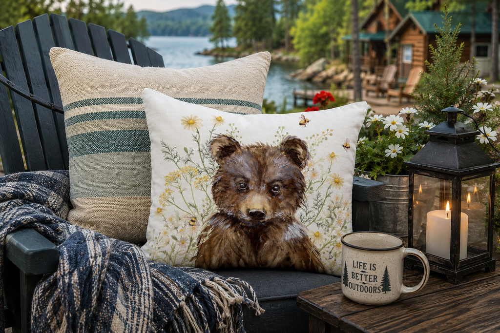 Casual Pillow Bundle – Magnolia Stripe + Bear with Daisies & Bees (19x24") by Magnolia