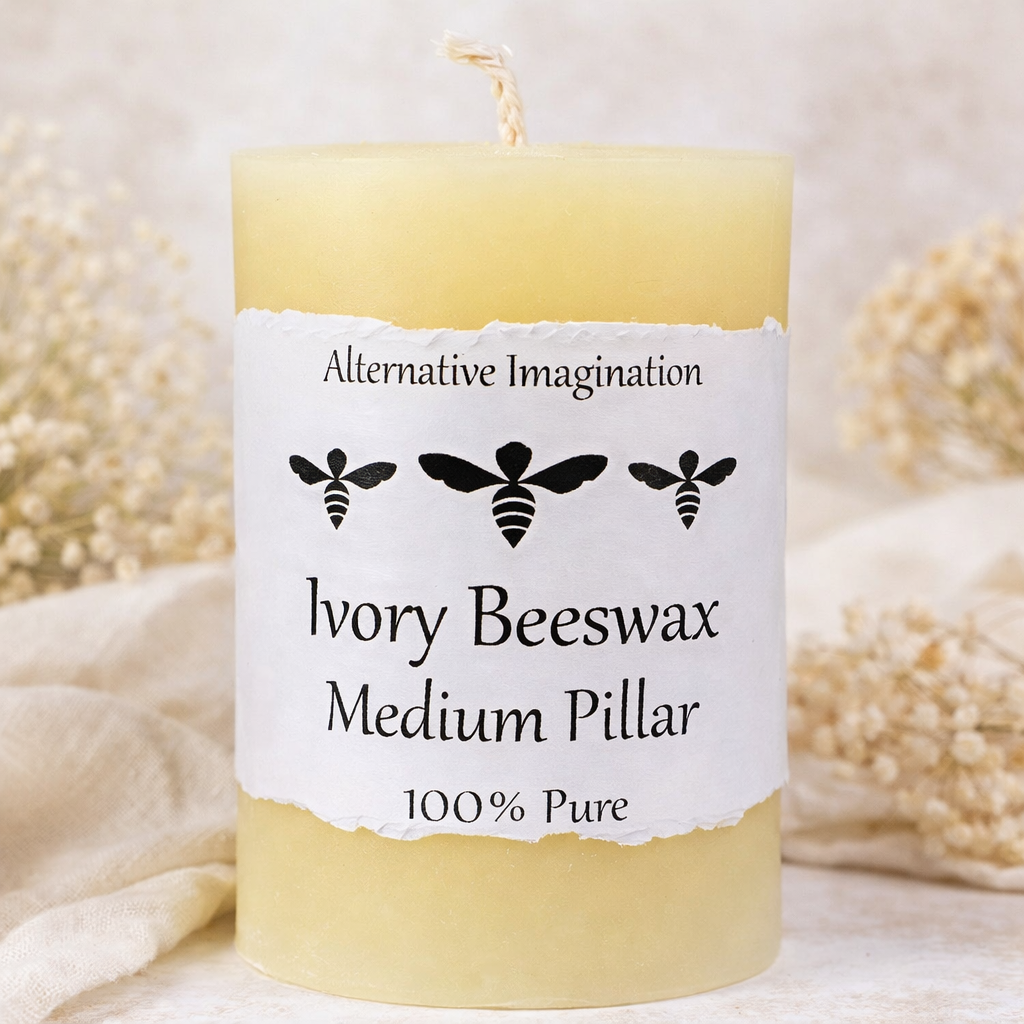 Beeswax Pillar Candle – Pure, Natural & Made in the USA (3" x 4")