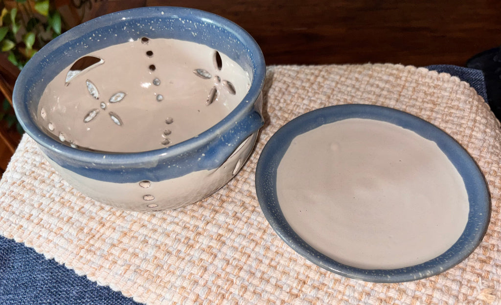 Handcrafted Berry Bowl & Stoneware Colander Set "Only 2 left in stock!"
