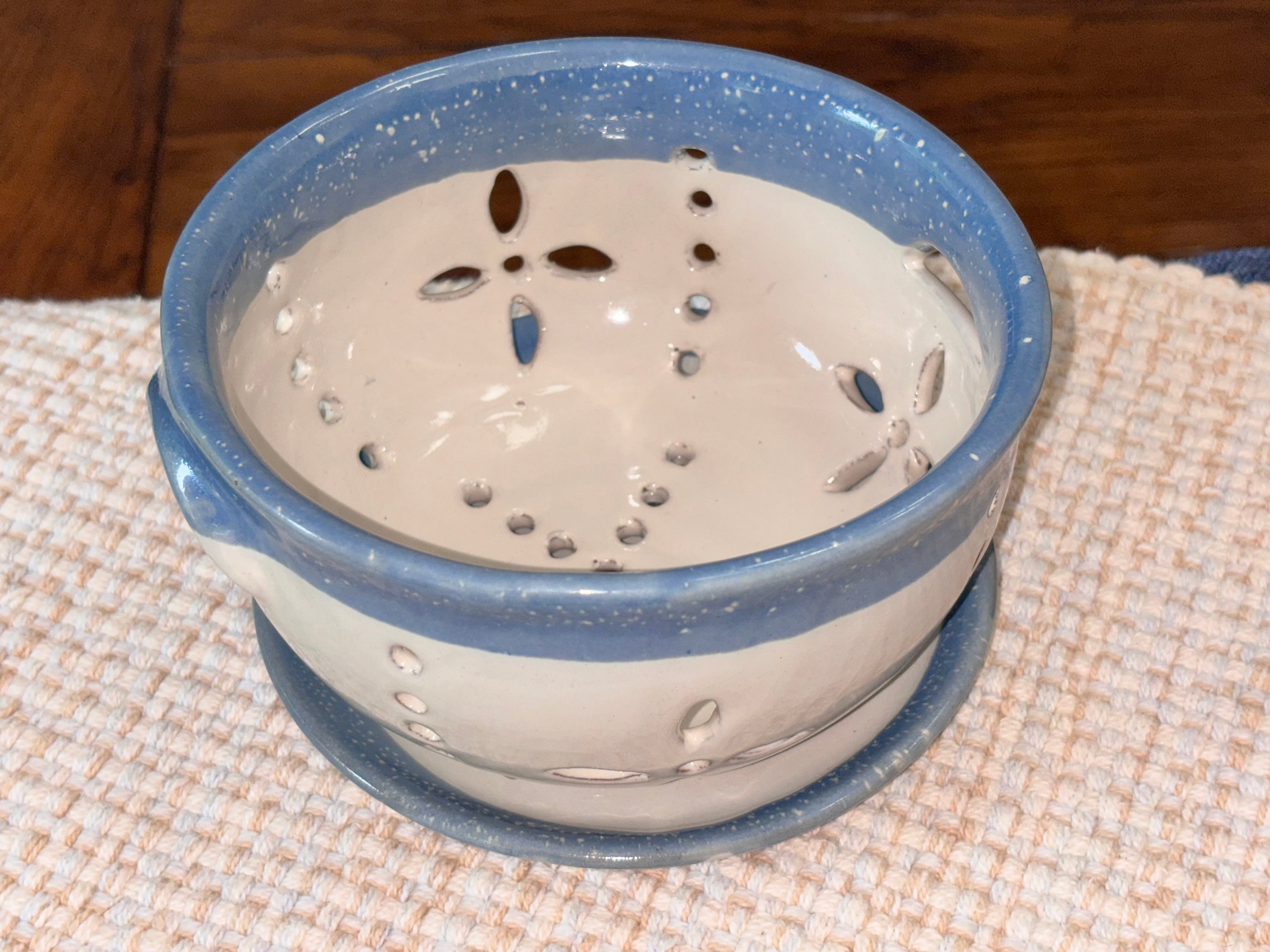 Handcrafted Berry Bowl & Stoneware Colander Set "Only 2 left in stock!"